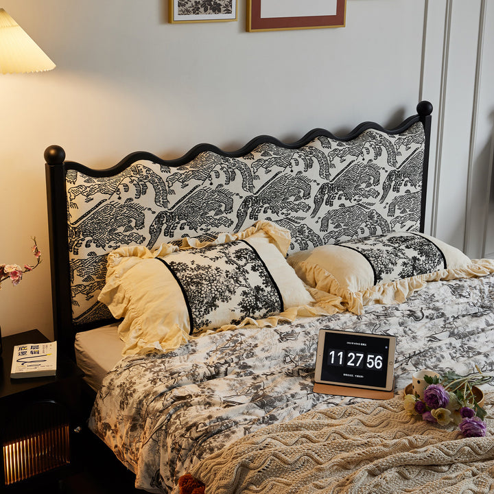 Vintage ash wood bed regal material variants.