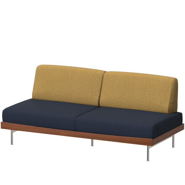 Vintage boucle fabric 3 seater sofa mies detail 2.