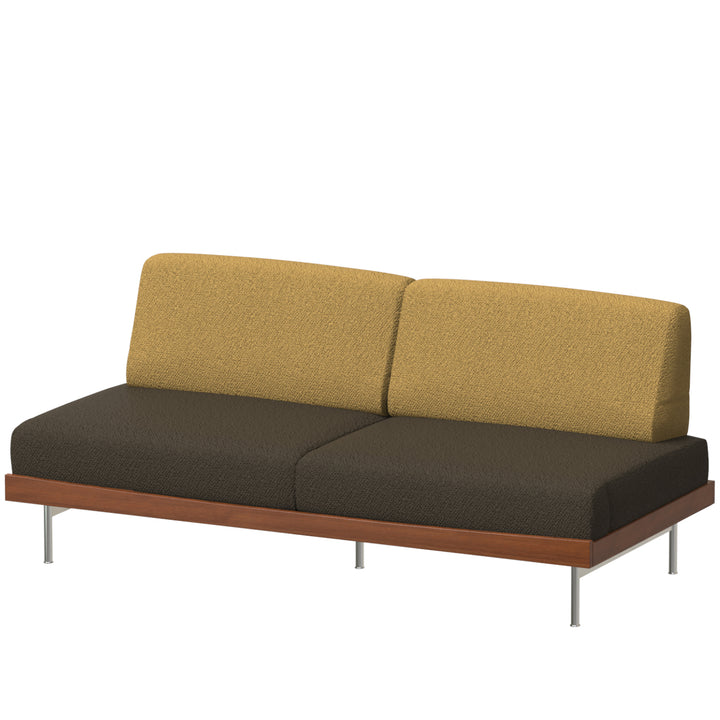 Vintage boucle fabric 3 seater sofa mies detail 3.
