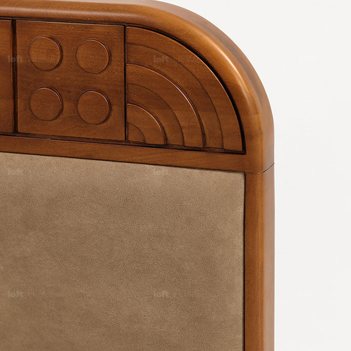 Vintage boxwood bed madrid in panoramic view.