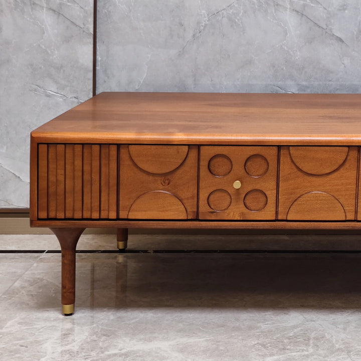 Vintage boxwood coffee table madrid detail 2.