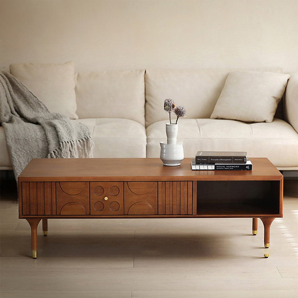 Vintage boxwood coffee table madrid primary product view.