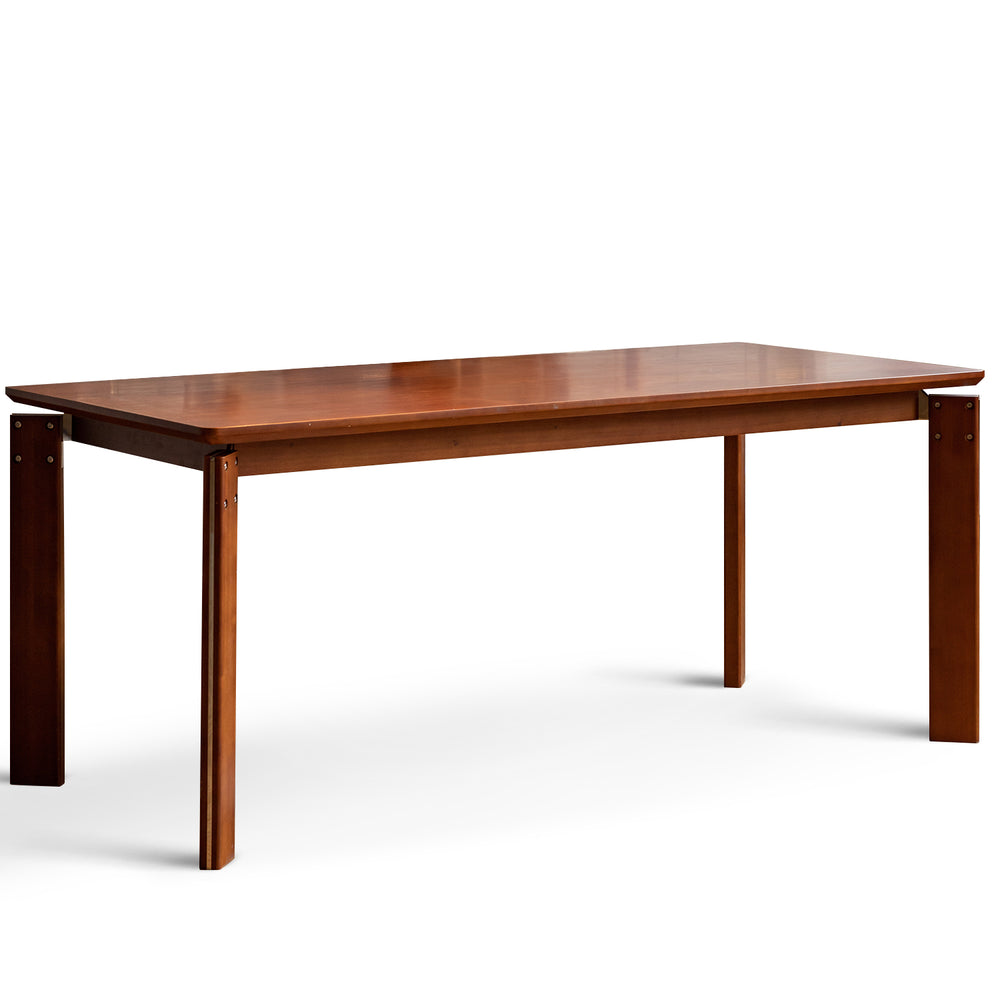 Vintage boxwood dining table essan primary product view.