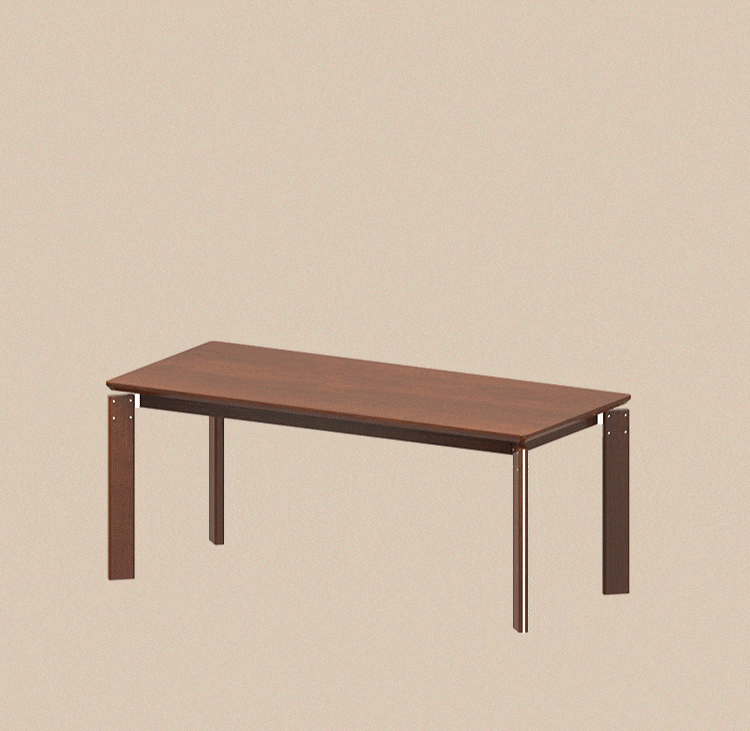 Vintage boxwood dining table essan layered structure.