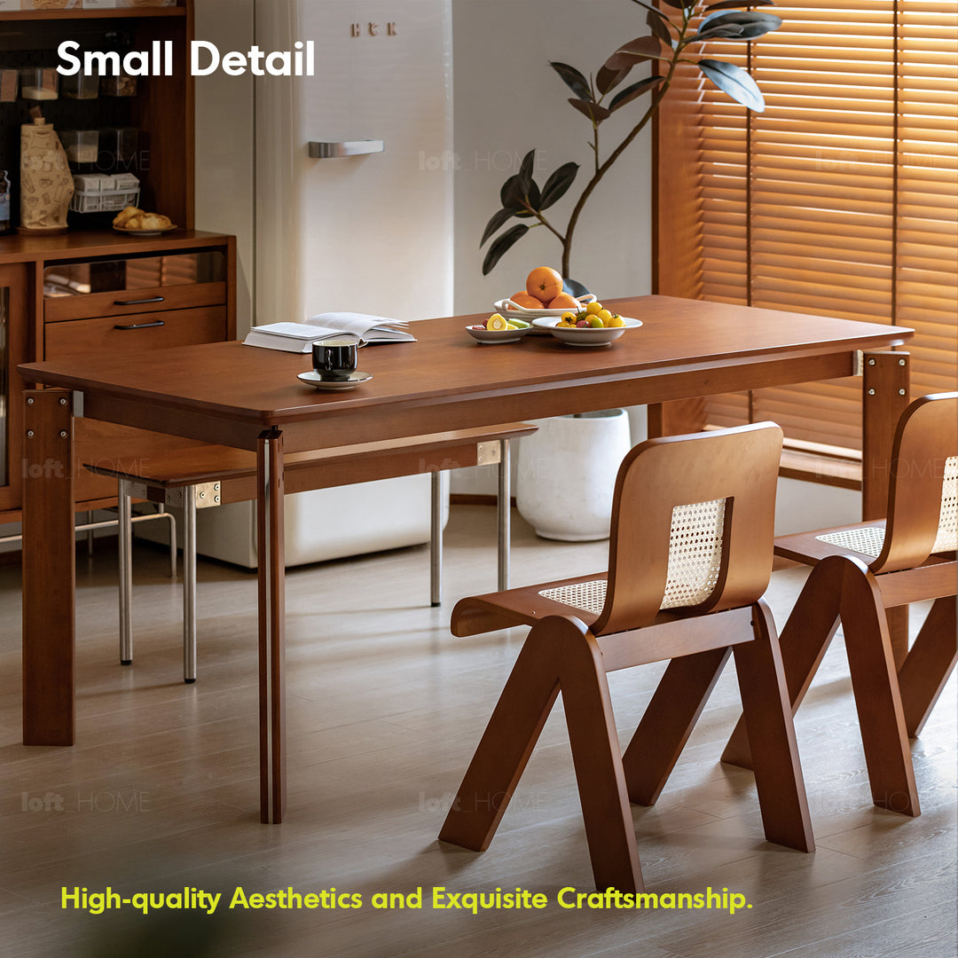 Vintage boxwood dining table essan detail 23.