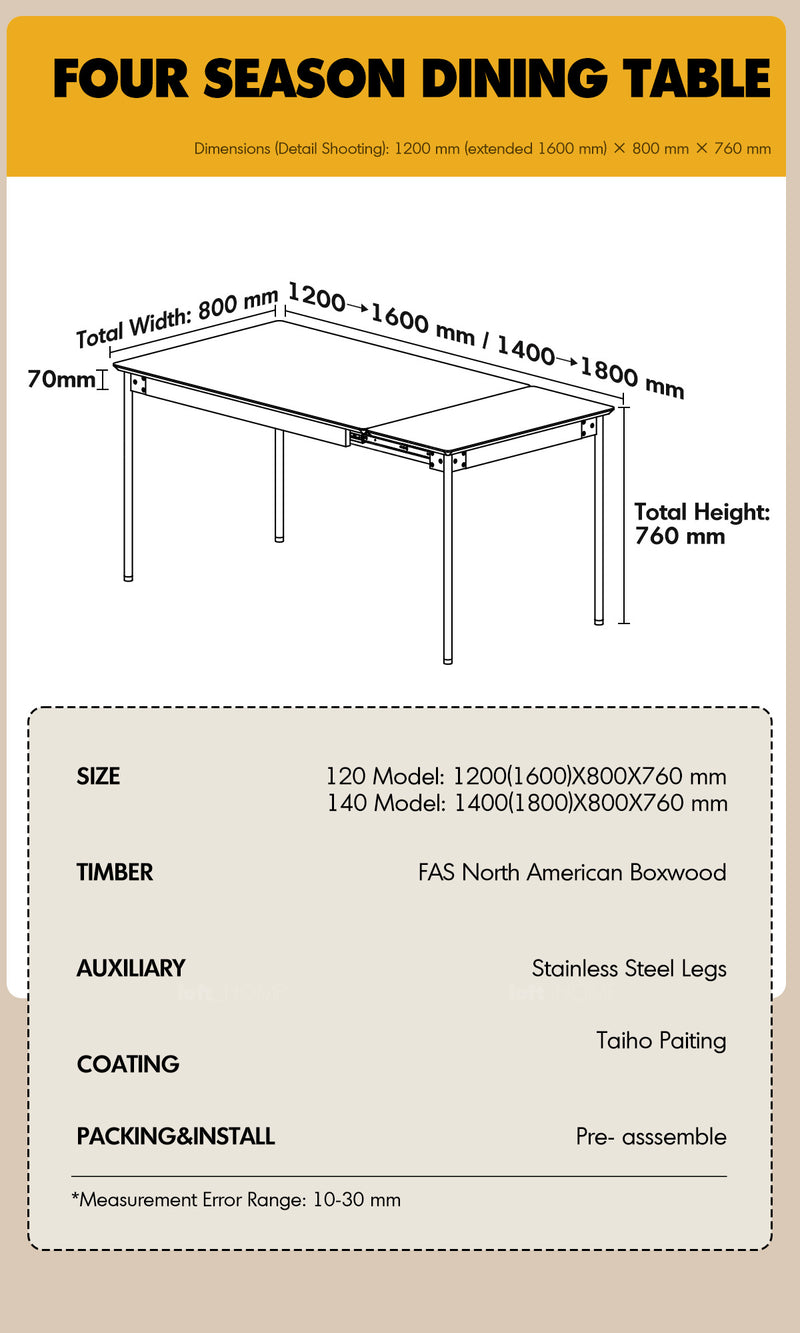 Bauhaus Boxwood Extendable Dining Table SEASON Good to Know - 9