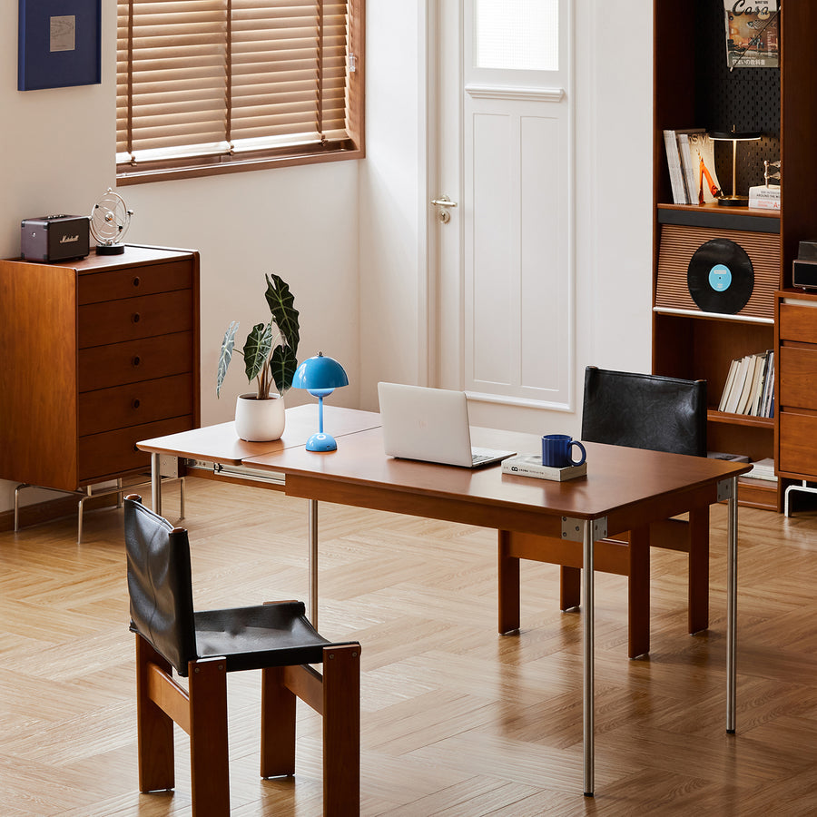 Vintage boxwood extendable dining table season primary product view.