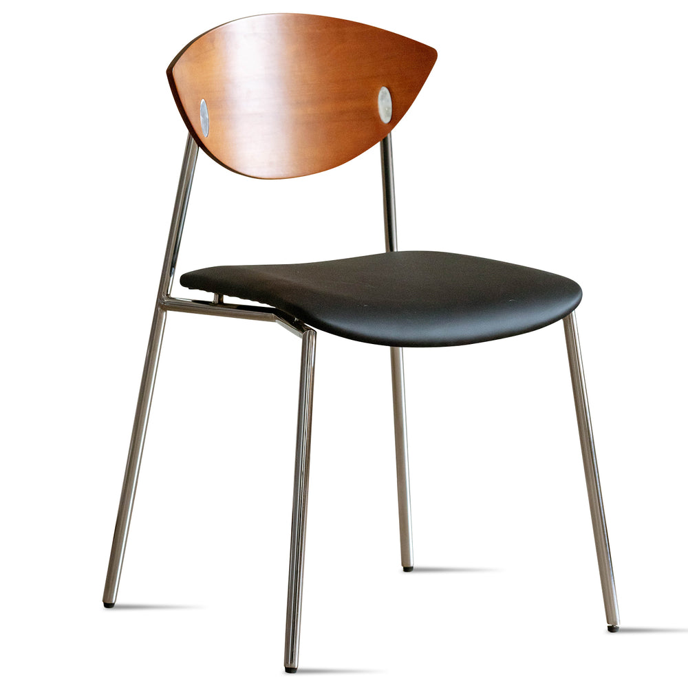 Vintage boxwood microfiber leather dining chair bird primary product view.