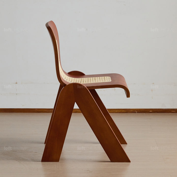 Vintage boxwood rattan dining chair fanko detail 18.