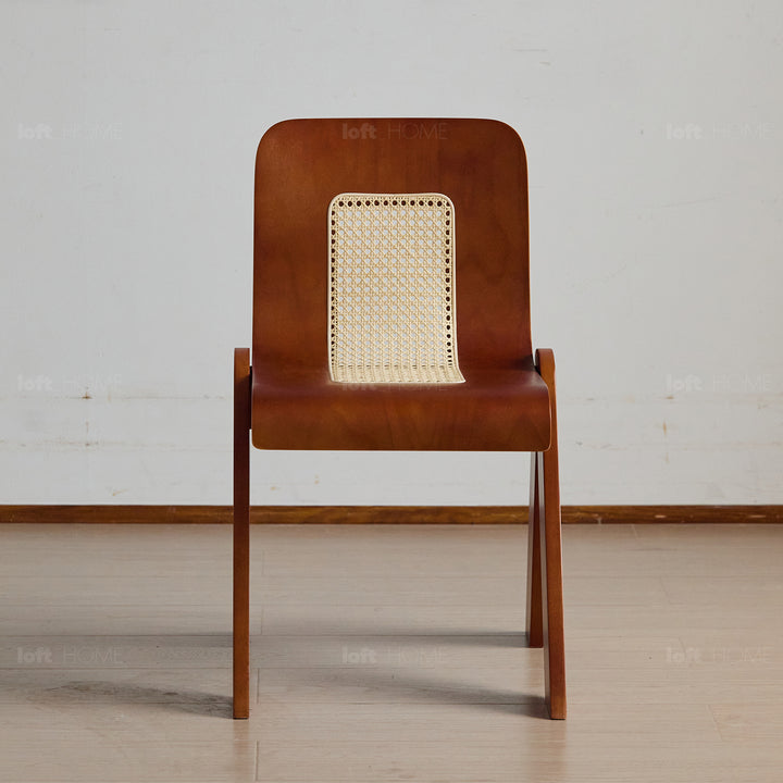 Vintage boxwood rattan dining chair fanko detail 20.