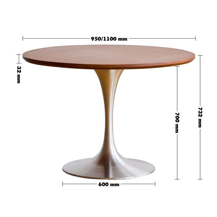 Vintage boxwood stainless steel round dining table tulip size charts.