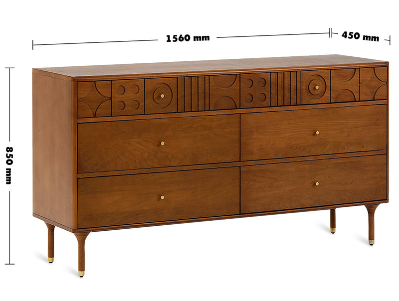 Vintage Boxwood Storage Drawer Cabinet MADRID Size Chart