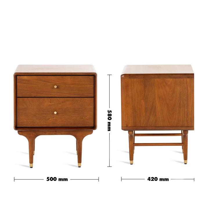 Vintage oak wood side table nova size charts.