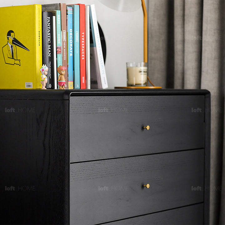 Vintage oak wood storage 5 drawer cabinet nova conceptual design.