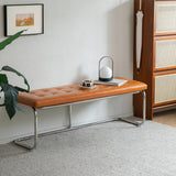 Vintage pu leather dining bench hoh xil primary product view.