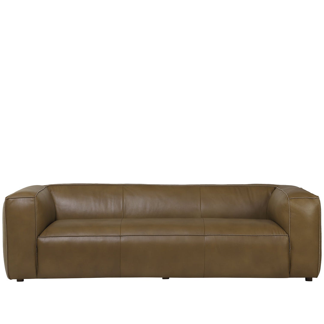 Vintage genuine leather 3 seater sofa finesse leather conceptual design.