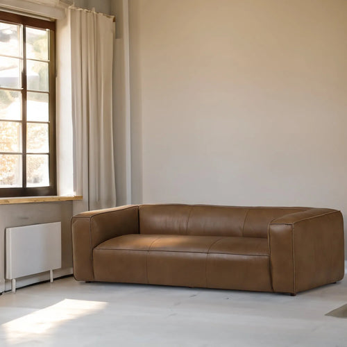 Minimalist Genuine Leather 3 Seater Sofa FINESSE LEATHER Good to Know Preview-1