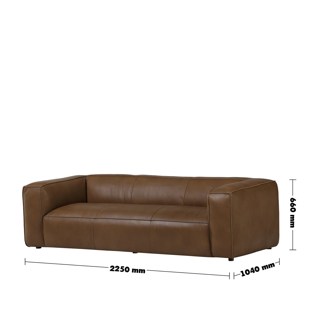 Vintage genuine leather 3 seater sofa finesse leather size charts.