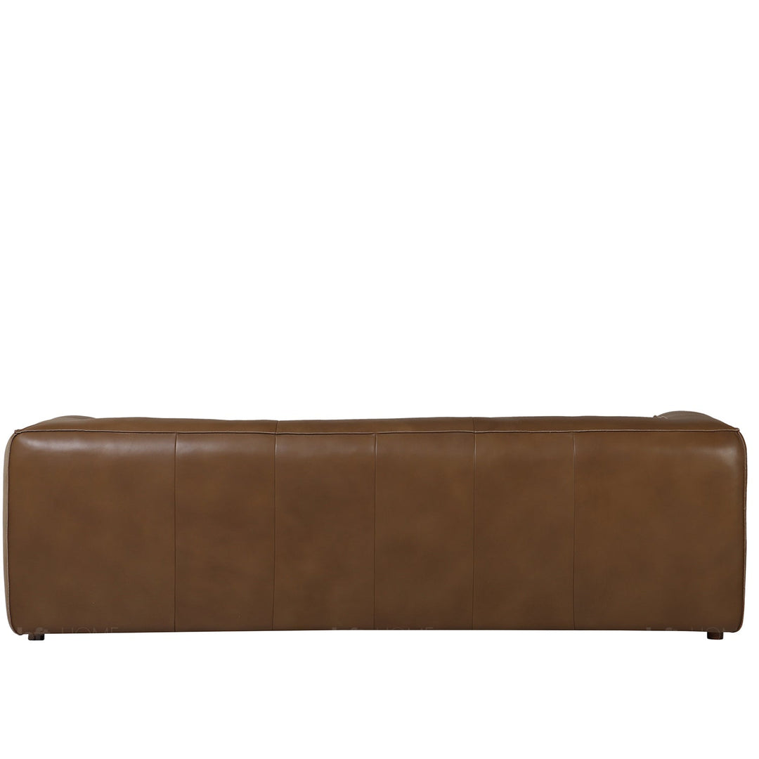 Vintage genuine leather 3 seater sofa finesse leather material variants.