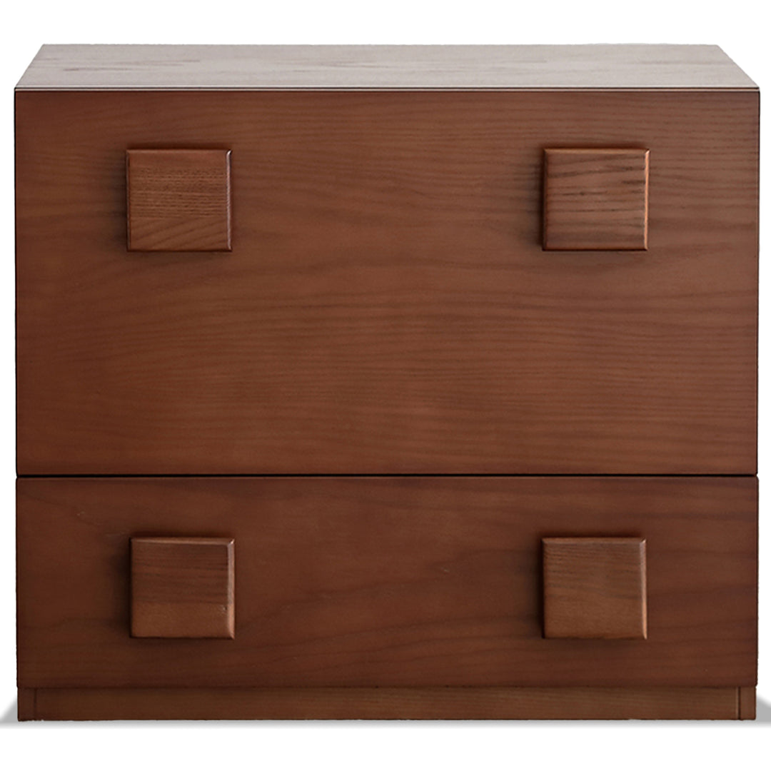Vintage pine wood storage modular cabinet carmen quad in white background.