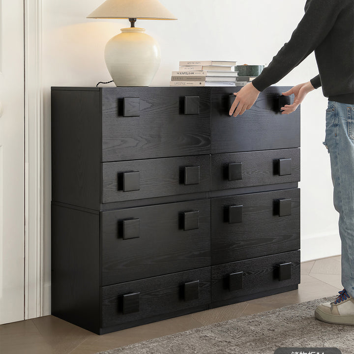 Vintage pine wood storage modular cabinet carmen quad detail 6.