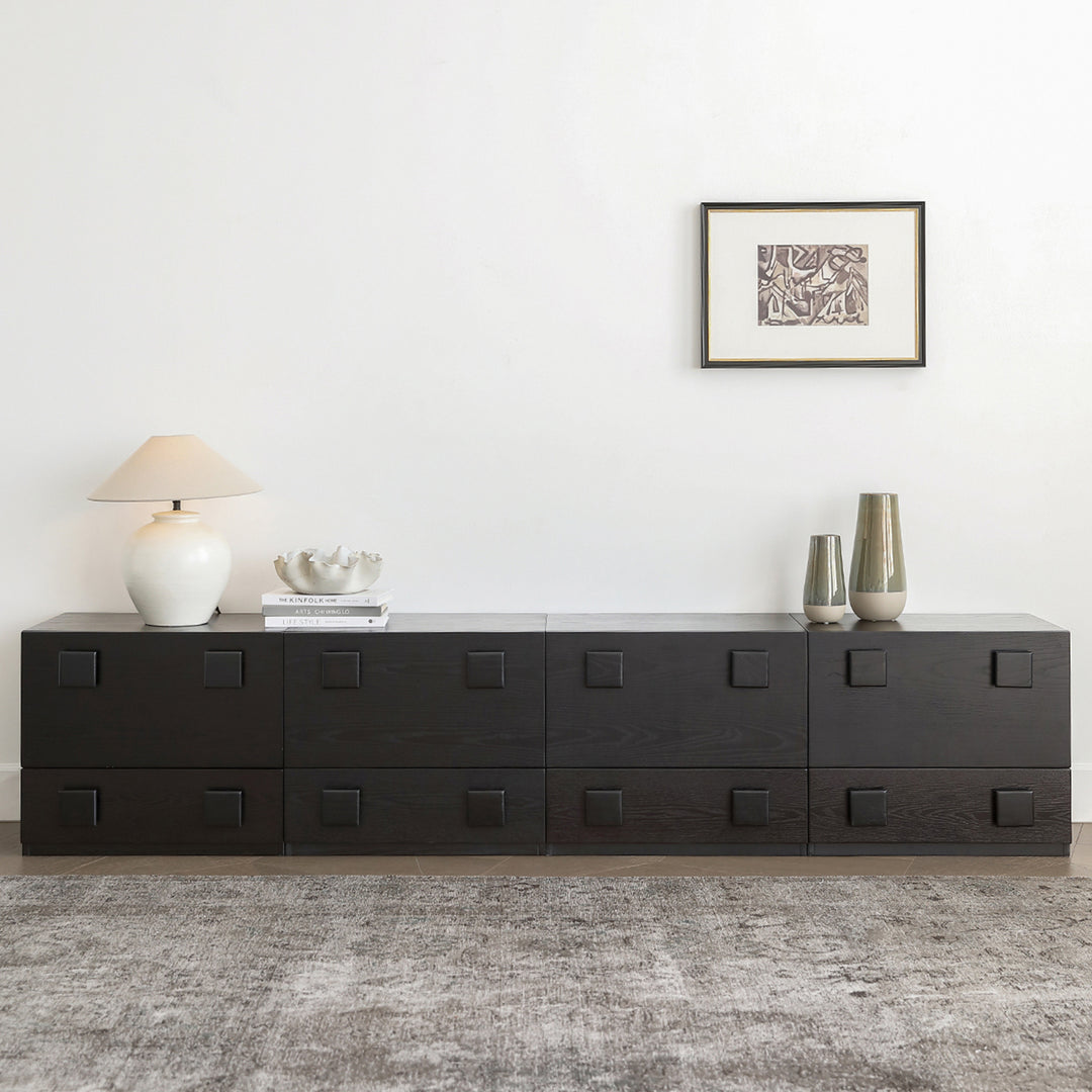 Vintage pine wood storage modular cabinet carmen quad detail 7.