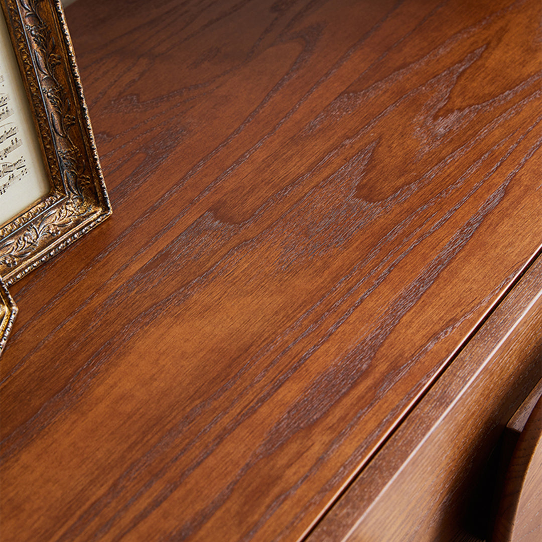 Vintage pine wood storage modular side drawer carmen in real life style.