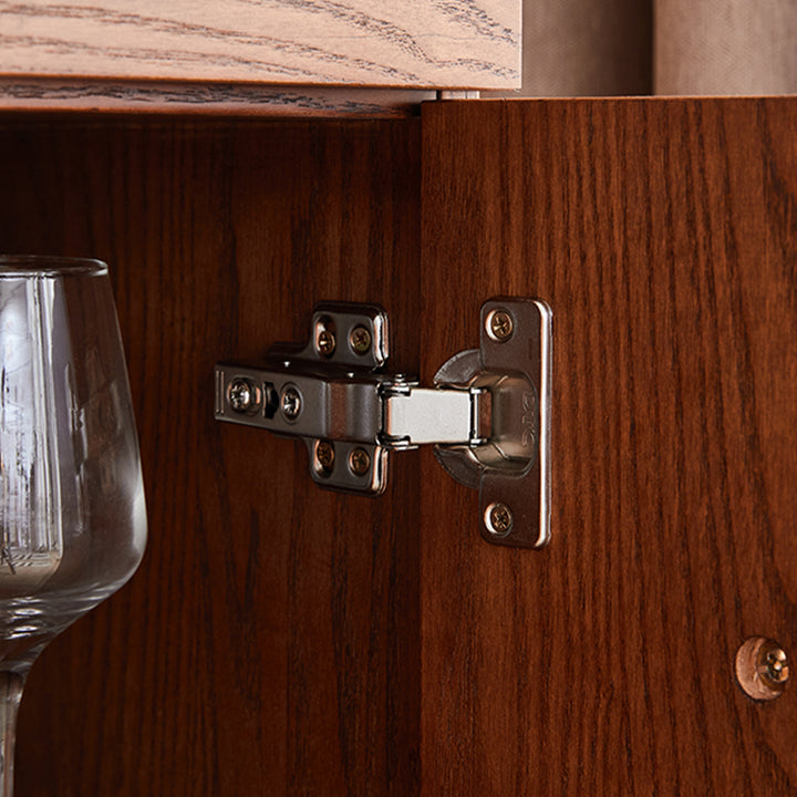 Vintage pine wood storage modular side drawer carmen with context.