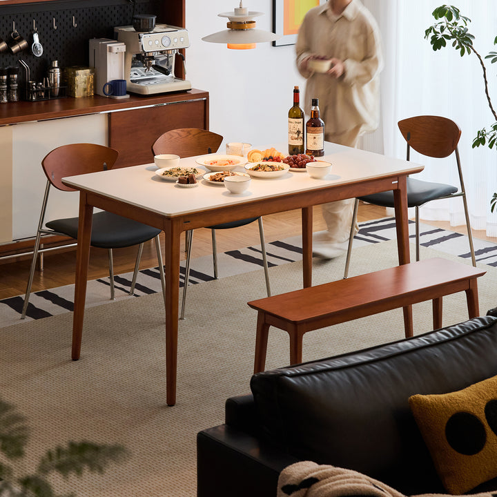 Vintage sintered stone dining table mies color swatches.