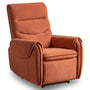 Vintage Velvet Fabric Electric Recliner 1 Seater Sofa OCHRE