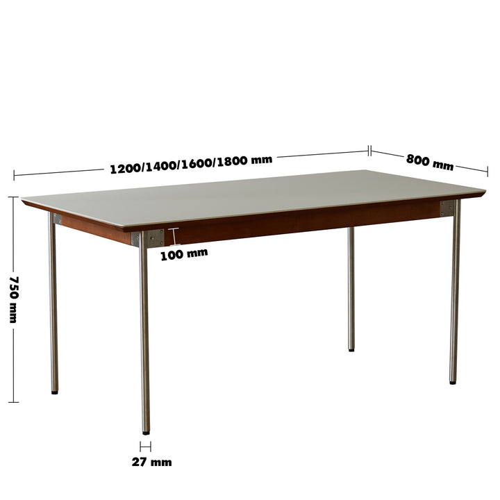 Vintage boxwood dining table season size charts.