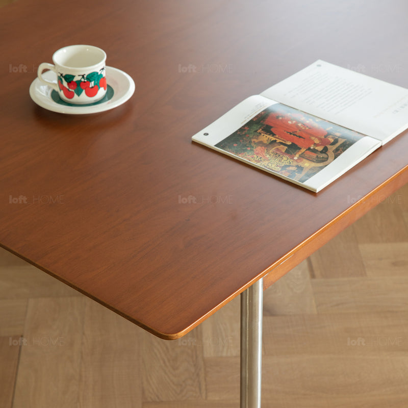 Vintage boxwood dining table season color swatches.