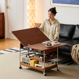 Vintage boxwood extendable coffee table versa in still life.