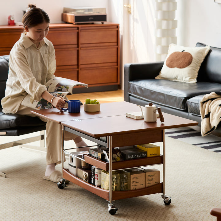 Vintage boxwood extendable coffee table versa in real life style.