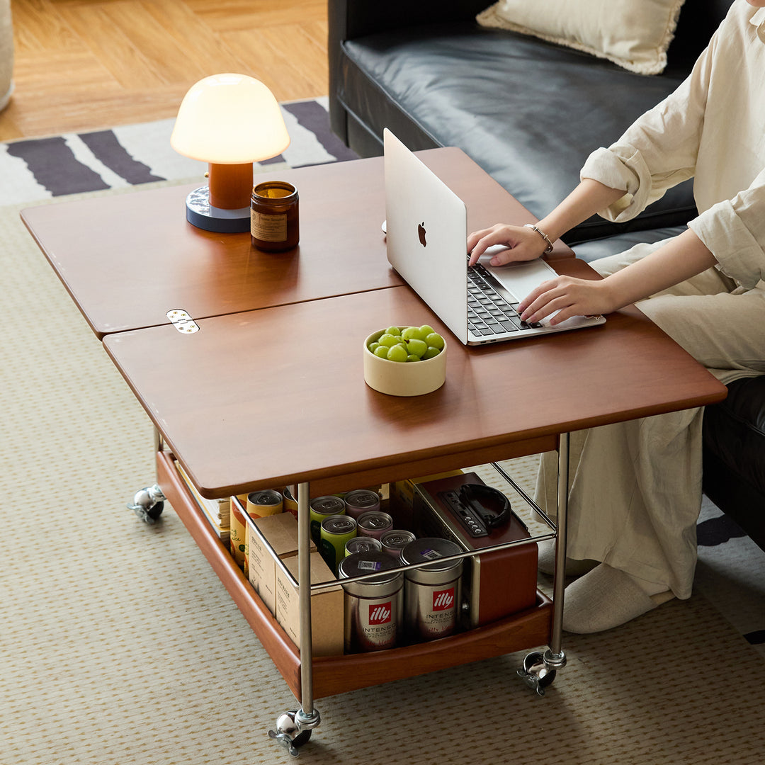 Vintage boxwood extendable coffee table versa with context.