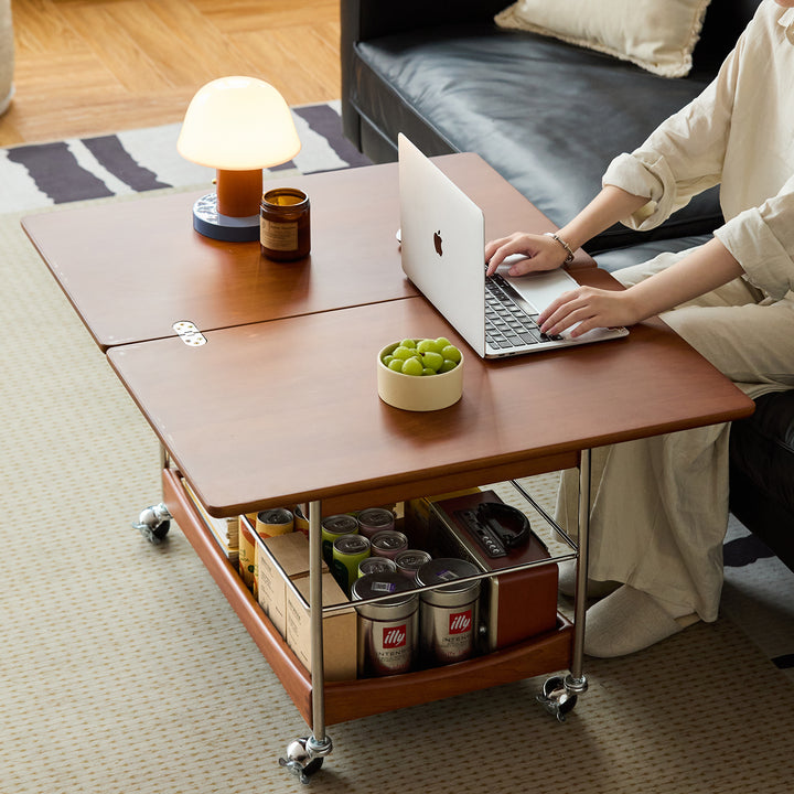 Vintage boxwood extendable coffee table versa with context.
