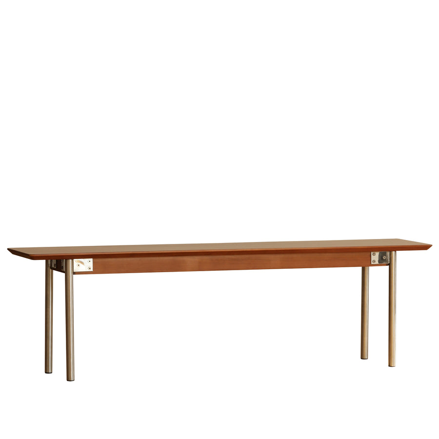 Vintage boxwood sintered dining bench season in white background.