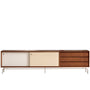 Vintage Boxwood Sliding Door TV Console MOONRISE