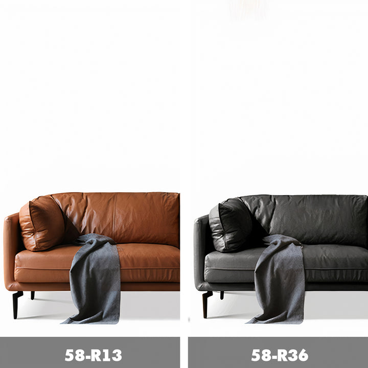 Vintage genuine leather 3 seater sofa bravo color swatches.