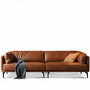 Vintage Genuine Leather Sectional 4 Seater Sofa BRAVO