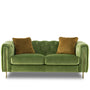 Vintage Velvet Fabric 2 Seater Sofa DUZZLE