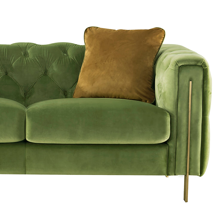 Vintage velvet fabric 2 seater sofa duzzle color swatches.