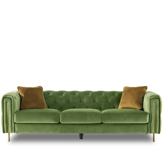 Vintage Velvet Fabric 3 Seater Sofa DUZZLE