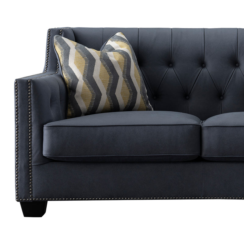 Vintage Microfiber Leather 2 Seater Sofa GRIMM Material Details Chart