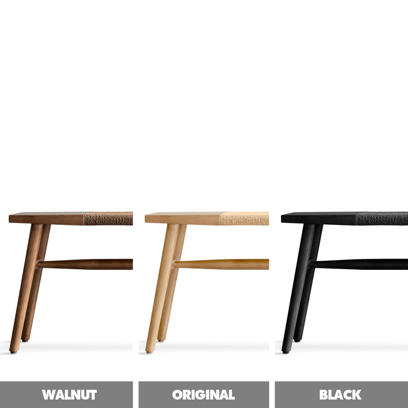 Japandi Wood Woven Rope Dining Bench WOVEN Color Swatches