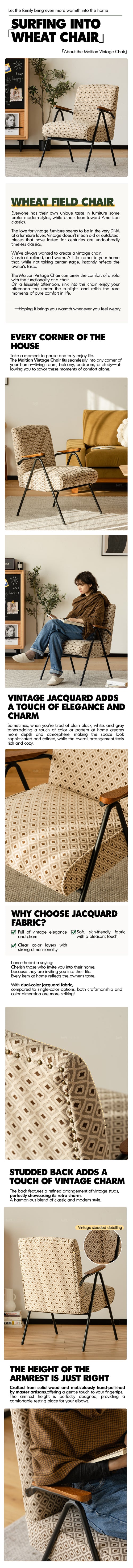 Bauhaus Mixed Weave Fabric 1 Seater Sofa WHEAT Good to Know Preview-1