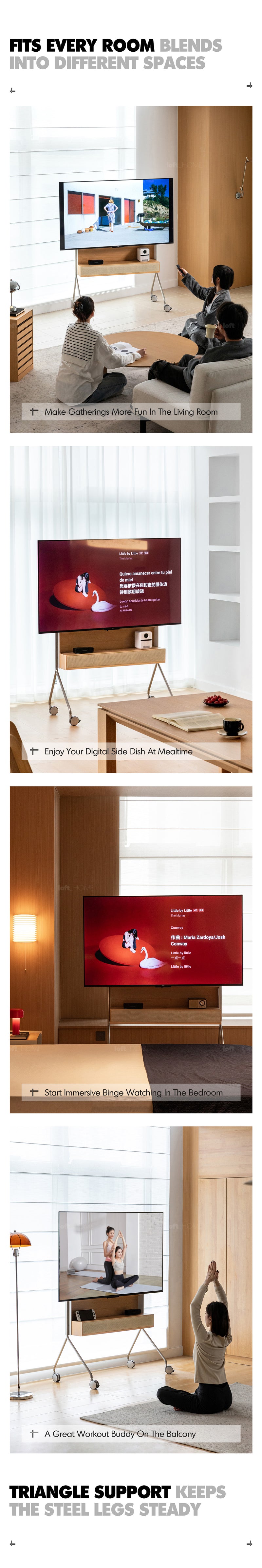 Minimalist Ash Wood Veneer TV Hanger ROAM Good to Know - 3