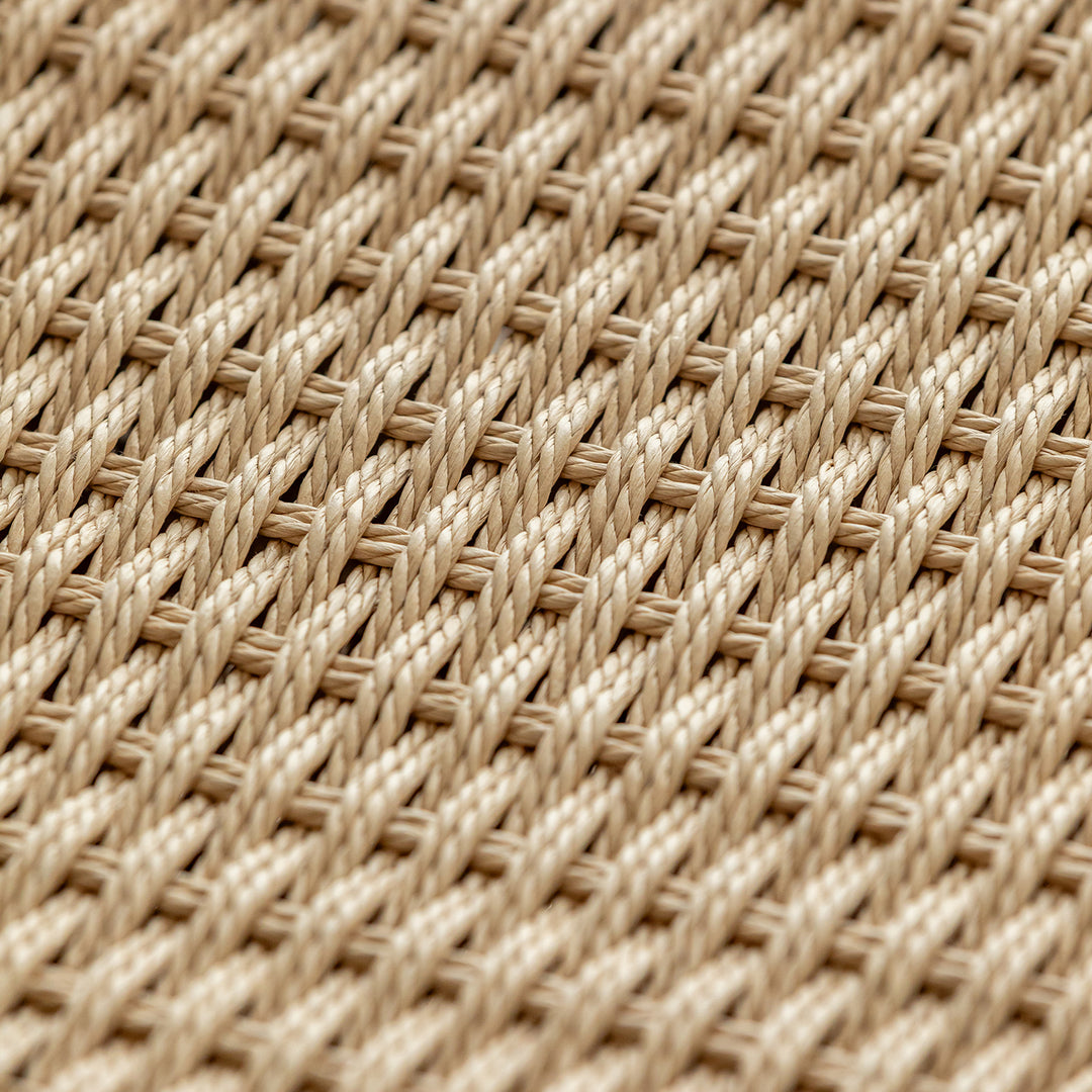 Bauhaus ash wood woven rope dining chair moore in details.