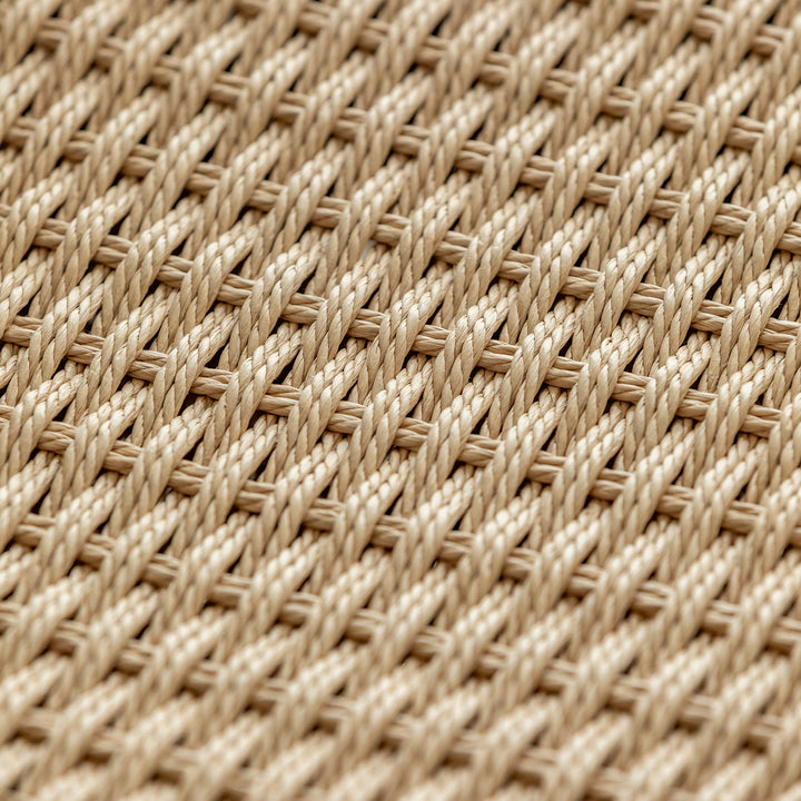Bauhaus ash wood woven rope dining chair moore in details.