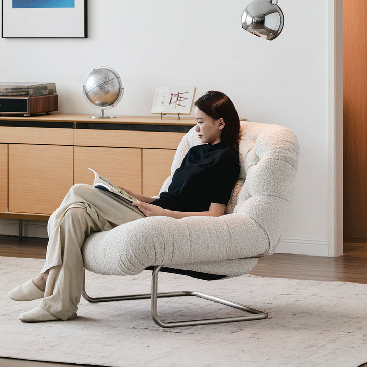 Bauhaus boucle fabric 1 seater sofa emi color swatches.
